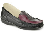 Mokassin-Slipper aus Chevreau-Nappaleder SCHWARZ-BUNT