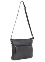 Laurina, Tasche, Damen, mit verstellbarem Umh&auml;ngeriemen SCHWARZ-BORDEAUX