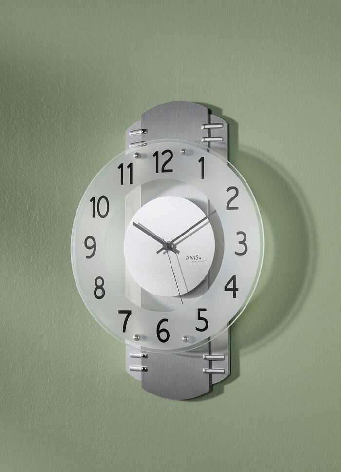 Wanduhr mit Funkuhrwerk ANTHRAZIT