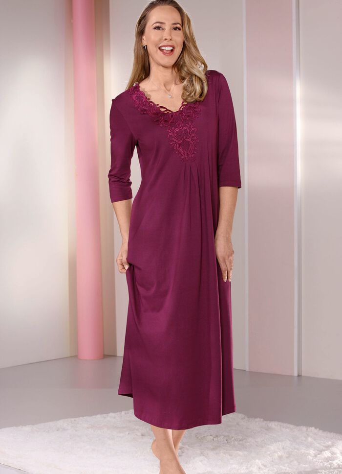 Nachthemd mit Motivspitze, kn&ouml;chellang 