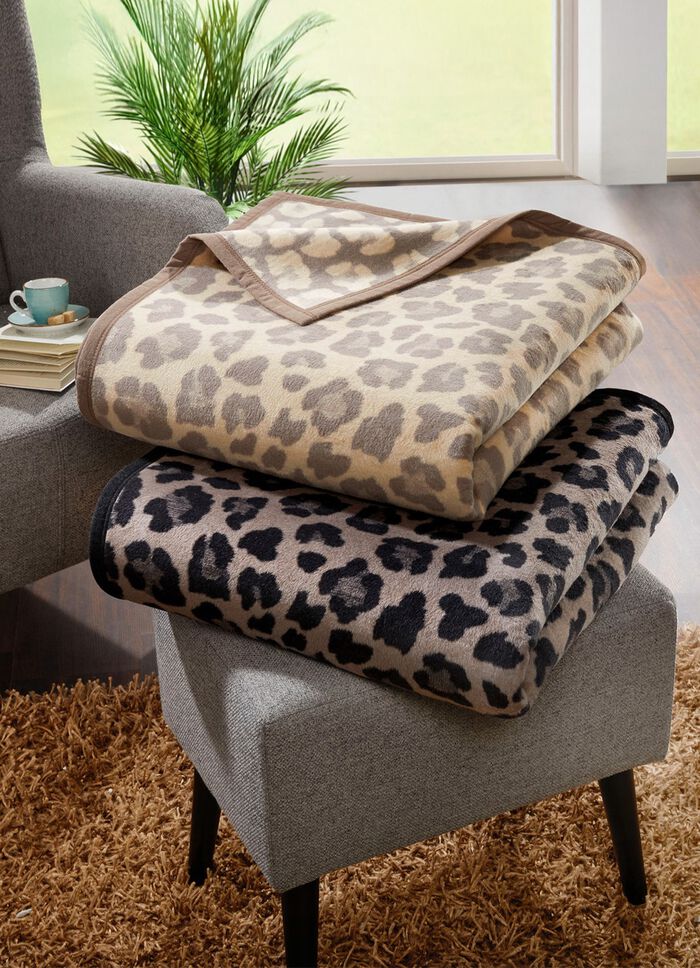 Schlafdecke mit Veloursbandeinfassung 