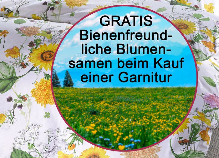 Renforc&eacute; Bettw&auml;sche-Garnitur mit Reissverschluss 