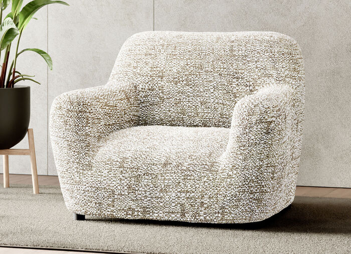 Bi-elastische Mikrofaser-Stretchbezüge BEIGE