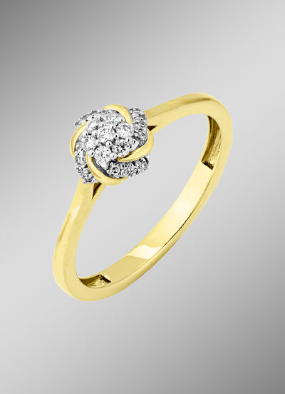 Damenring mit 23 Diamanten 