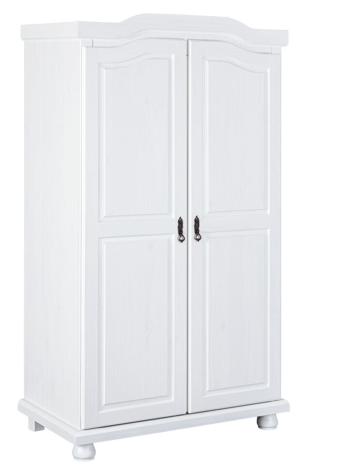 Kleiderschrank aus massiver Kiefer WEISS