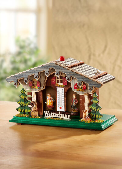 Wetterhaus mit Thermometer, , large