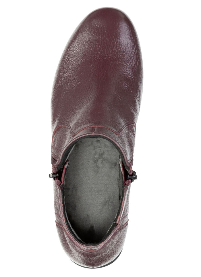 ELENA EDEN, gefütterte Damen-Stiefeletten, Winterschuhe, Weite G, mit Reißverschluss BORDEAUX