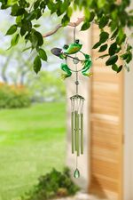 Windspiel Frosch aus Metall 
