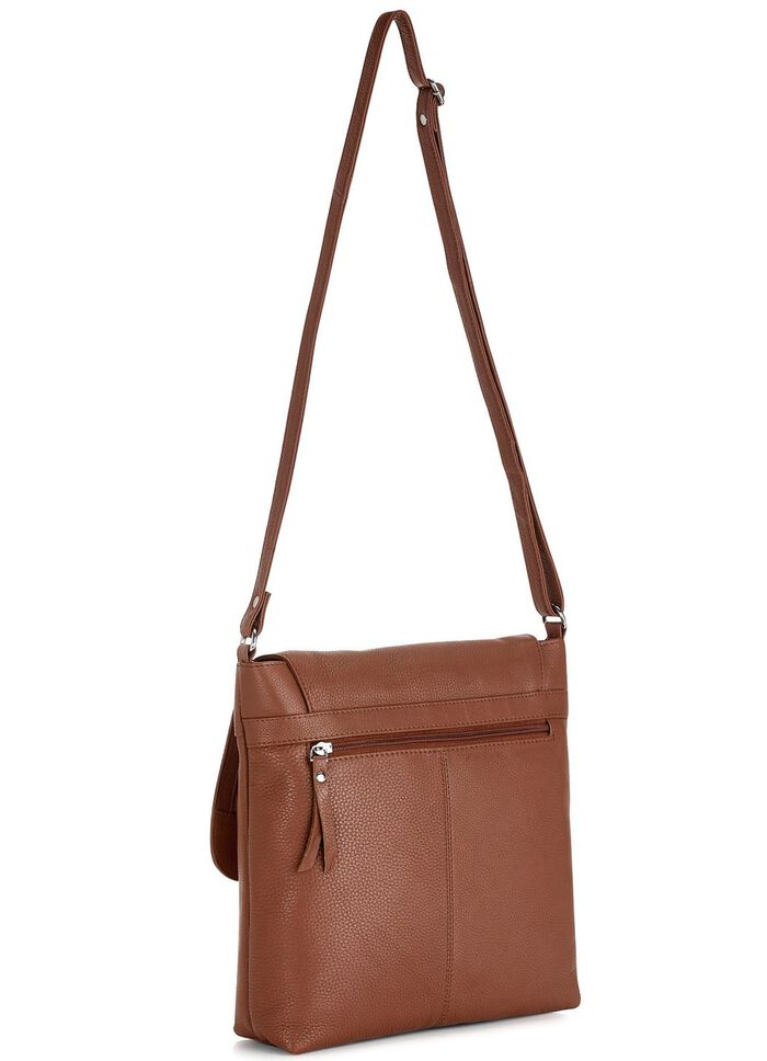 Laurina Tasche aus genarbtem Rind-Nappaleder BRAUN