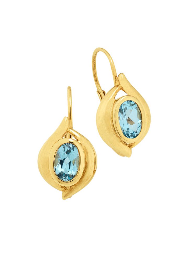 Elegante Ohrringe mit Blautopas 