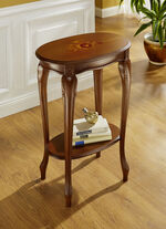 Beistelltisch mit oder ohne Intarsien NUSSBAUM