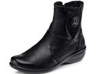 Stiefelette mit echtem Lammfellfutter SCHWARZ