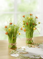 Frühlingsstrauss in natürlichen Farben GRÜN-ORANGE-GELB