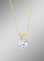 Anh&auml;nger mit synth. Zirkonia und Veneziakette 