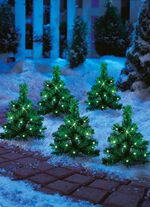 Solar-Tannenb&auml;umchen-Set, 5-teilig 