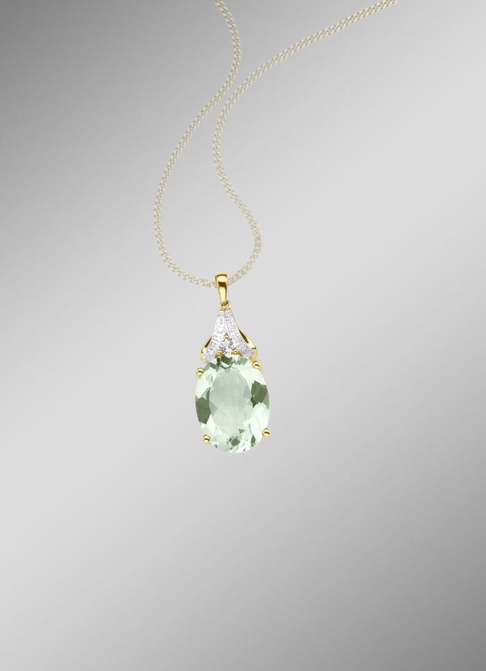 Anhänger mit echt grünem Amethyst 
