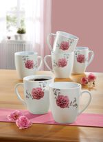 Kaffee-Service, 18-teilig «Como» PINK-GRAU