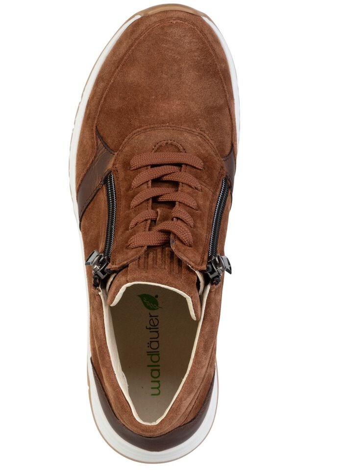 Waldl&auml;ufer, bequeme Damen-Boots, Weite H, mit herausnehmbarem Fussbett COGNAC