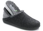 Wollfilz-Hausschuh mit herausnehmbarem Fussbett GRAU