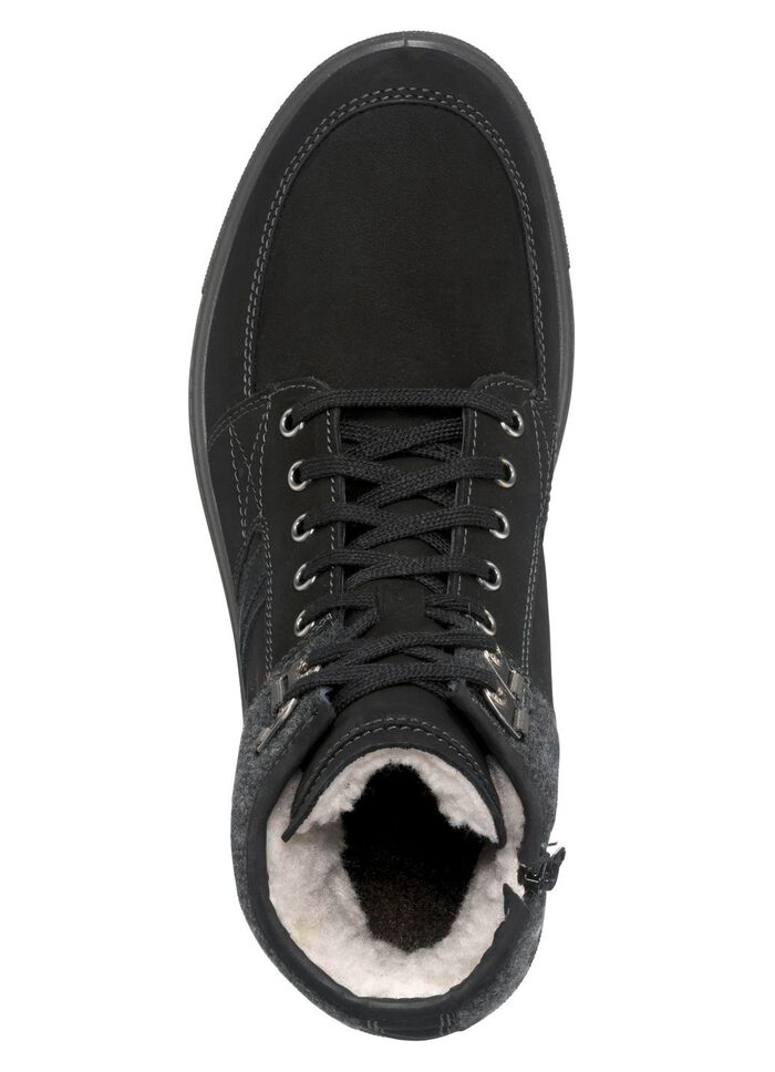 Schn&uuml;r-Boot in modernem Design SCHWARZ