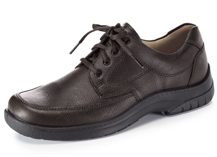 GINO GALANTE Schnürschuh aus edlem Leder MOKKA