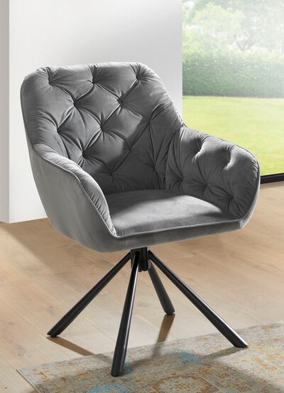 Drehbare St&uuml;hle mit bequemer Polsterung, 2er Set 