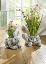 Grasbund in Topf aus Magnesia, 
