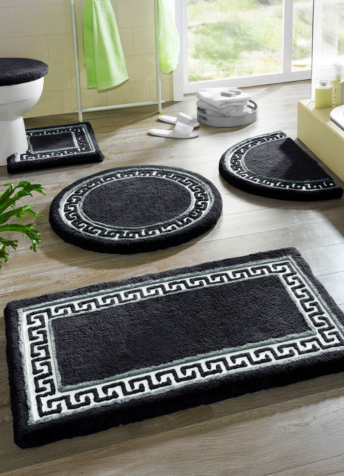 Badgarnitur mit Mäander-Bordüre ANTHRAZIT