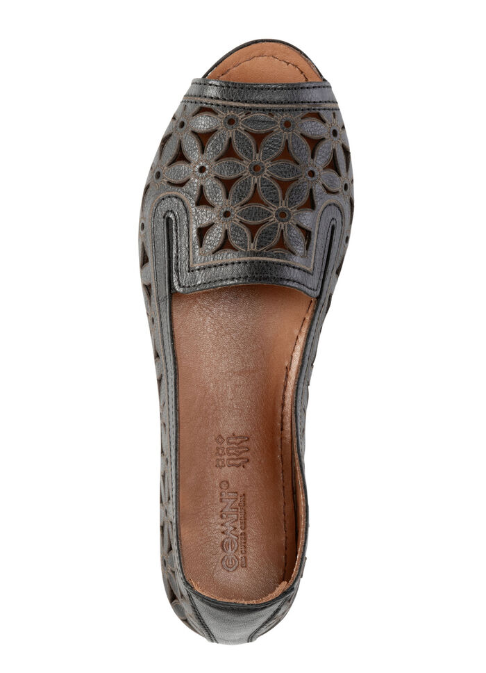 Gemini Slipper aus teilweise geprägtem Nappaleder SCHWARZ