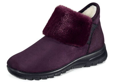 Laurina Schlupf-Stiefelette mit kuscheligem Plüschbesatz 