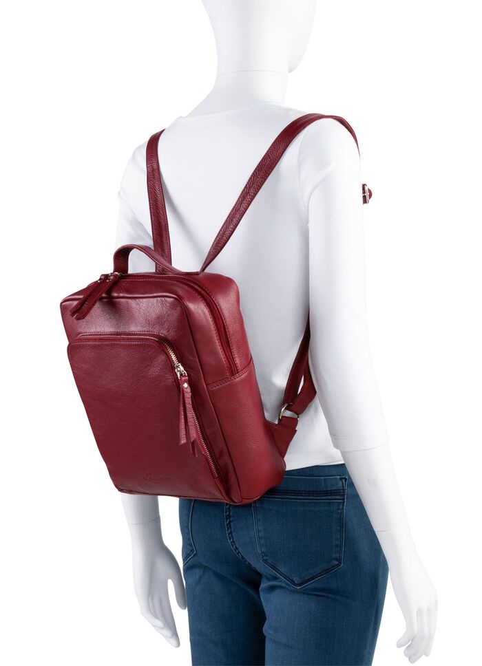 Laurina Rucksack aus Vollrind-Nappaleder BORDEAUX