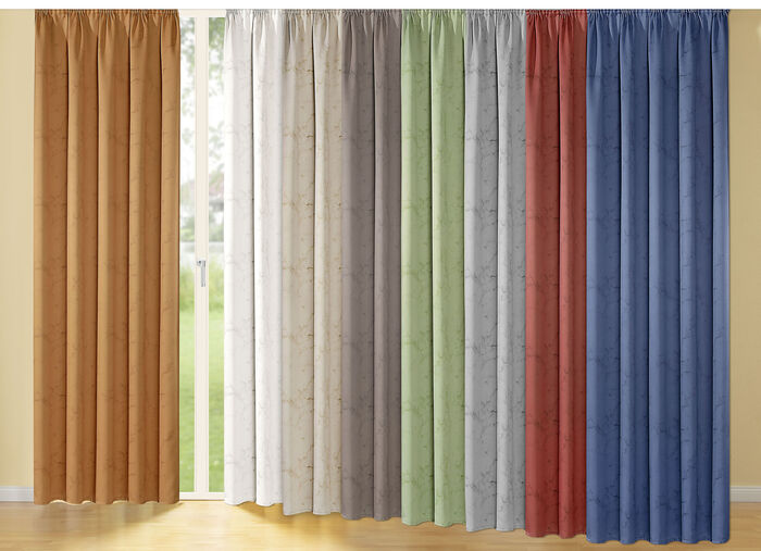 Blickdichter Verdunkelungsschal mit Kräuselband BEIGE