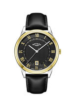 Rotary Quartz-Herrenuhr mit Lederband 