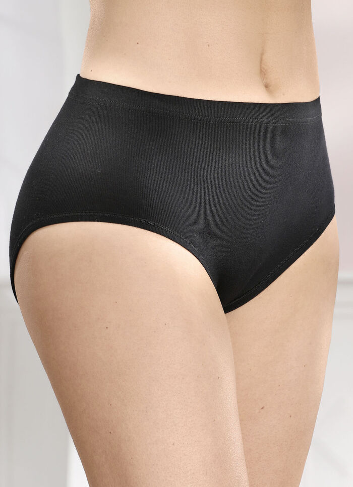 Conta Dreierpack Slips mit Gummizug im Bund SCHWARZ