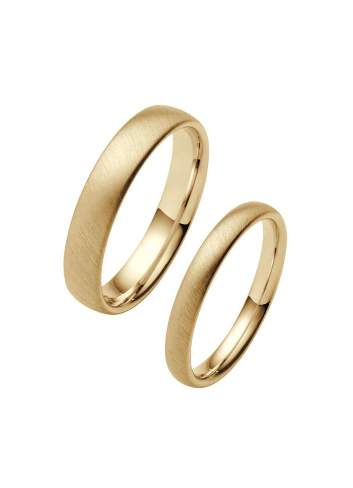 Satinierter Trauring aus Gold 