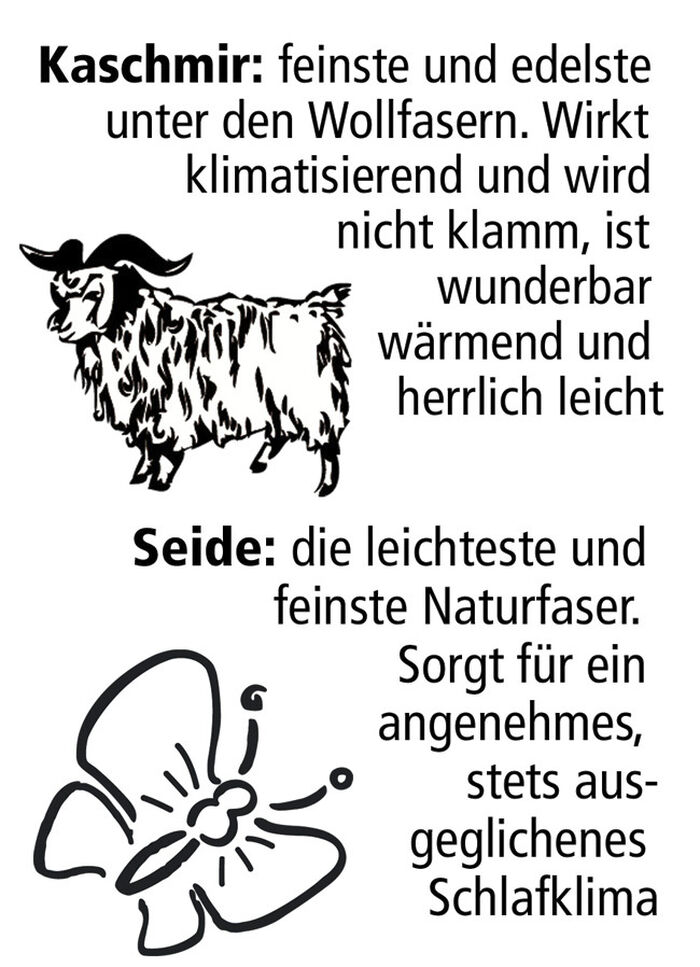 «MESANA» Edelhaar Bettwarenprogramm, verschiedene Ausführungen ECRUE