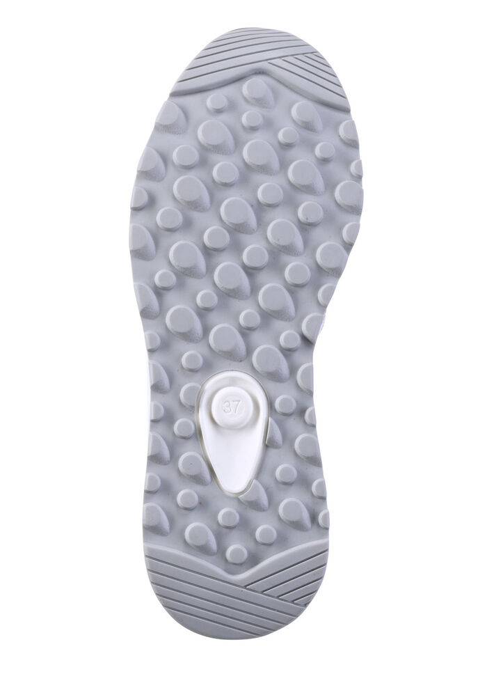 ELENA EDEN Schnürschuh aus Nappaleder mit Velours-Besätzen WEISS-FLIEDER