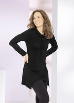 Shirt-Tunika mit Eingriffstaschen SCHWARZ