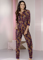 Laurina Pyjama mit durchgehender Knopfleiste 
