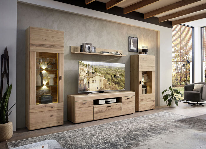 Wohnwand mit LED-Beleuchtung 