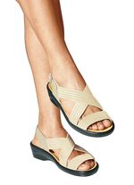 Stretch-Bequem-Sandalette BEIGE