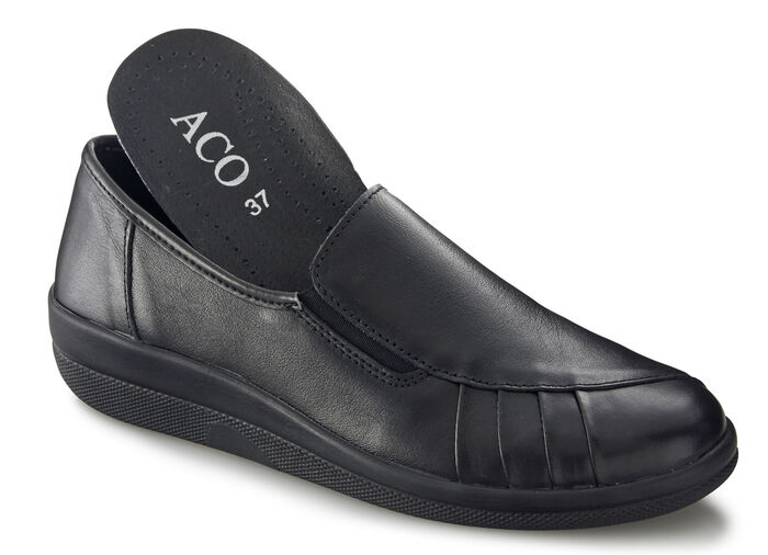 Slipper mit Wechselfussbett SCHWARZ