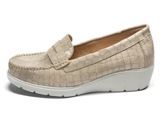 Echt Leder Mokassin mit Aloe Vera Einlegesohle 