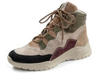 Waldläufer, bequeme Damen-Stiefeletten, Weite H, mit herausnehmbarem Fussbett TAUPE-MULTICOLOR