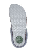 Mubb Wollfilz-Pantoffel mit bunter Blüten-Stickerei GRAU