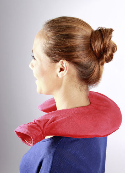Vital Comfort Nacken-Wärmflasche mit Fleece-Bezug 