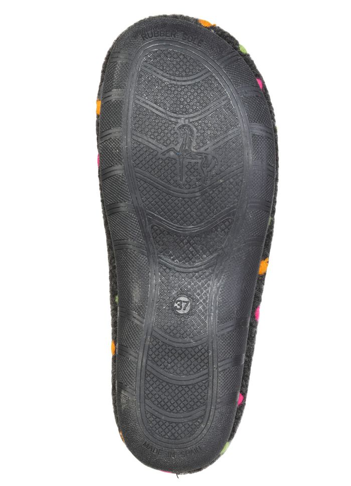 Laurina, klassische Damen-Hausschuhe, mit P&uuml;nktchen-Stickerei 