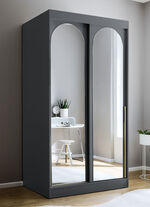 Moderner Schwebet&uuml;renschrank SCHWARZ