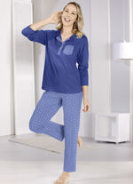 Zweierpack Schlafanzüge mit Knopfleiste und langen Ärmeln 