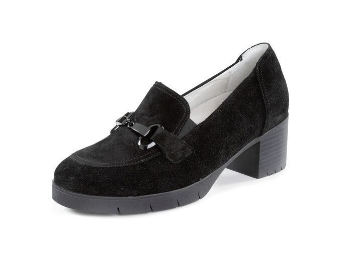 Waldläufer, bequemer Damen-Trotteur, Weite H, mit herausnehmbarem Fussbett SCHWARZ